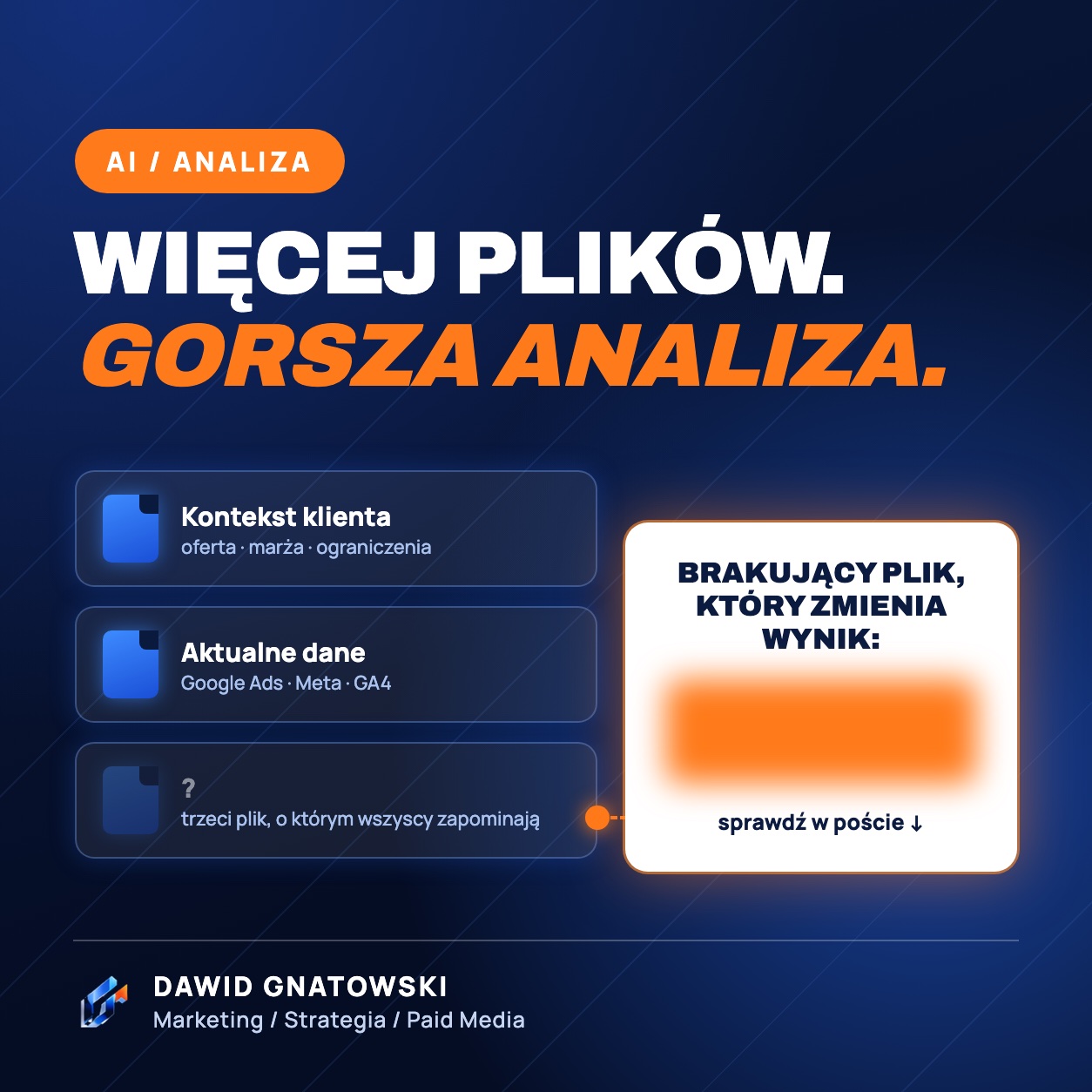 Więcej plików, gorsza analiza: trzy pliki źródłowe dla AI